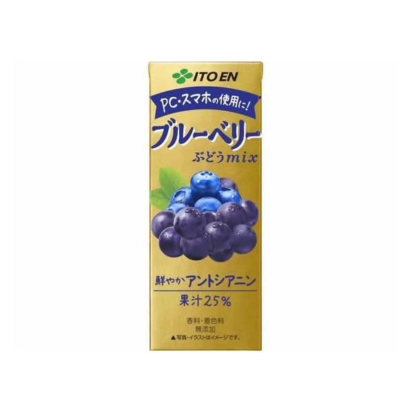 伊藤園 ブルーベリーぶどうmix 紙パック 200ml FCA7242-62243