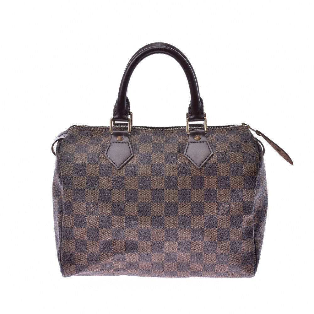 LOUIS VUITTON ルイヴィトン ダミエ スピーディ25 ブラウン N41532 ユニセックス ダミエキャンバス レザー ハンドバッグ Bランク 中古 