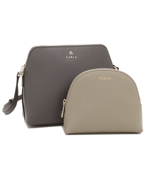 フルラ ショルダーバッグ カメリア ポーチセット グレー ベージュ レディース FURLA WE00454 ARE000 2509S