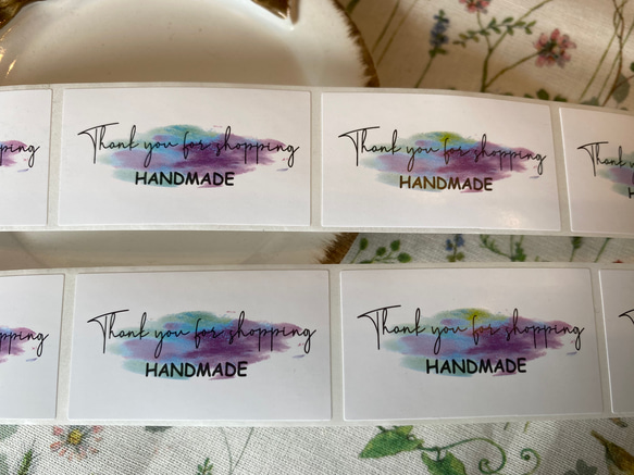 新商品！シンプルで綺麗！『thank youシール　HandMade柄』～同柄　計120枚セット～