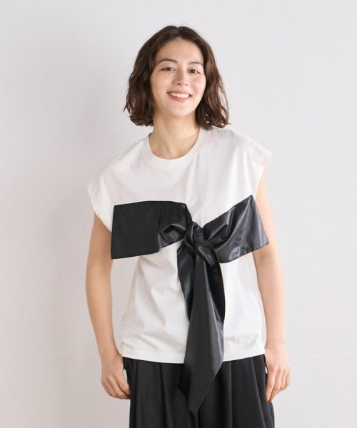 《INED CLARO》トリコットリボンTシャツ