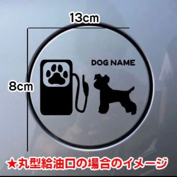 《送料無料》ミニチュアシュナウザー ミニシュナ 犬 ステッカー リアガラス 給油口 車