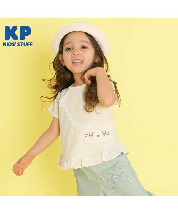 ケーピー/KP(ケーピー)cocoちゃんポシェットの半袖Tシャツ(80～90)