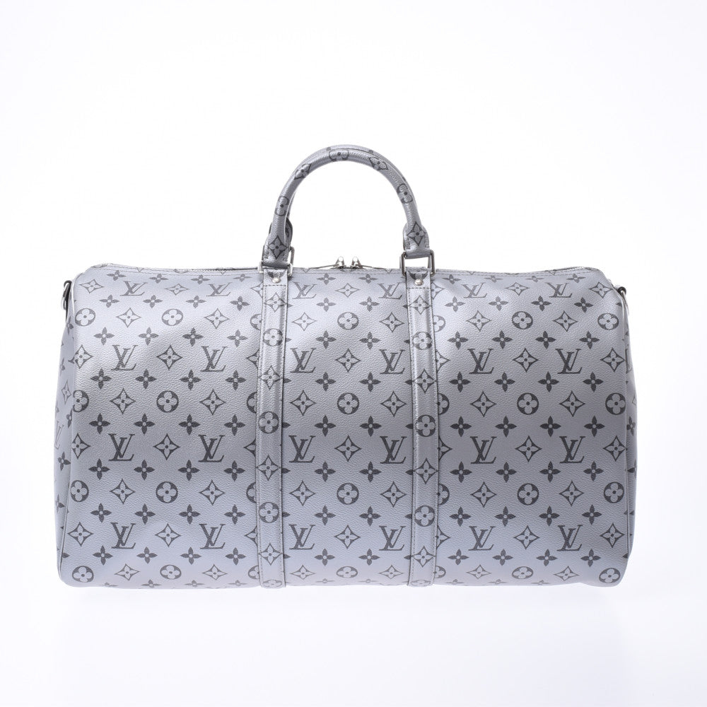 LOUIS VUITTON ルイヴィトン モノグラム キーポルバンドリエール50 2018年春夏限定 シルバー M43848 ユニセックス ボストンバッグ Aランク 中古 