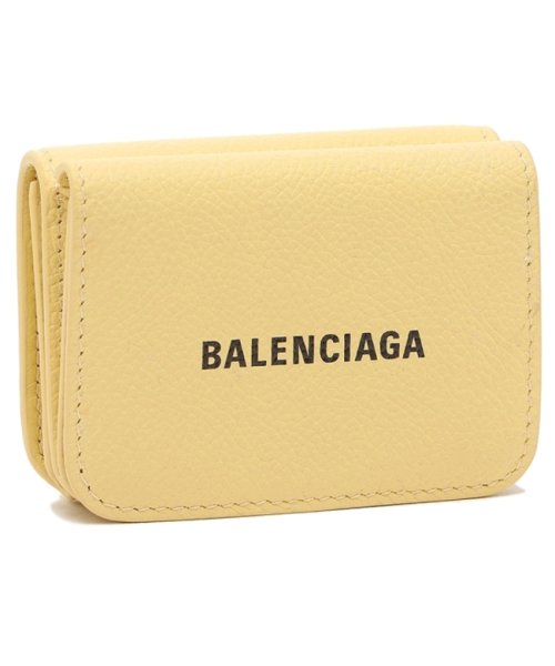 バレンシアガ 三つ折り財布 イエロー レディース BALENCIAGA 593813 1IZI3 7660