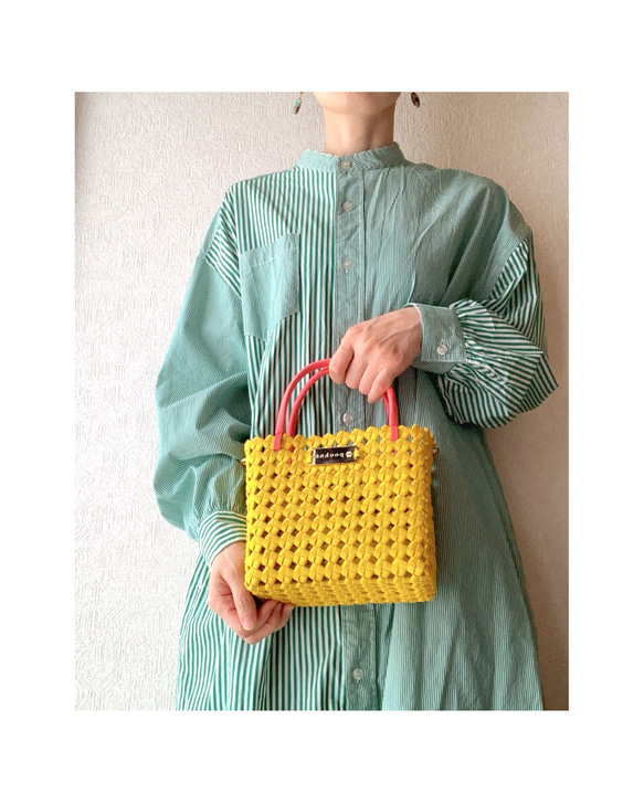 ペーパークラフトバンドで作った2wayミニバッグ✨ 2way mini bag