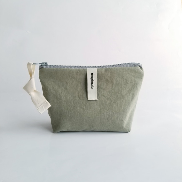 poitto16 マチ5深型 天然色素染NYLON POUCH ..Oak..