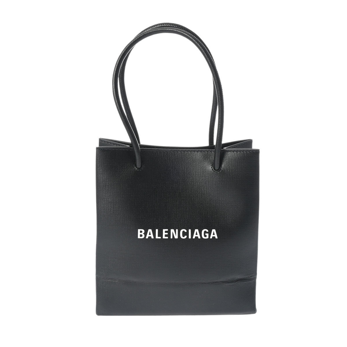 BALENCIAGA バレンシアガ ショッピング トート XXS 2WAYバッグ 黒 597858 レディース カーフ ハンドバッグ Aランク 中古 