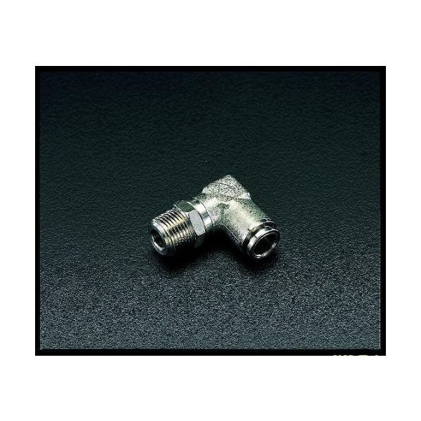 エスコ R 1/4”x10mm ユニオン(雄ねじエルボ/ステンレス製) EA425DC-102 1セット(2個)（直送品）