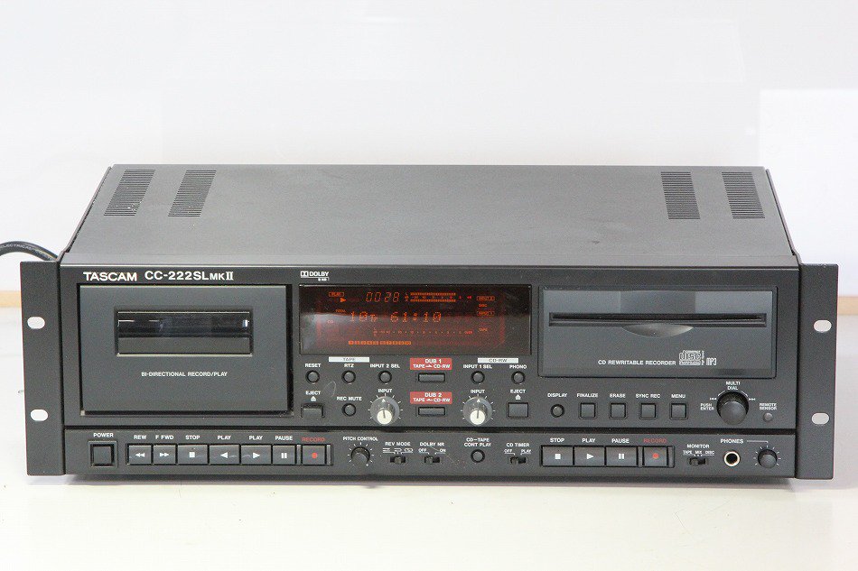 TASCAM CDレコーダー/カセットコンビネーションデッキ CC-222SLMK2 【中古品】