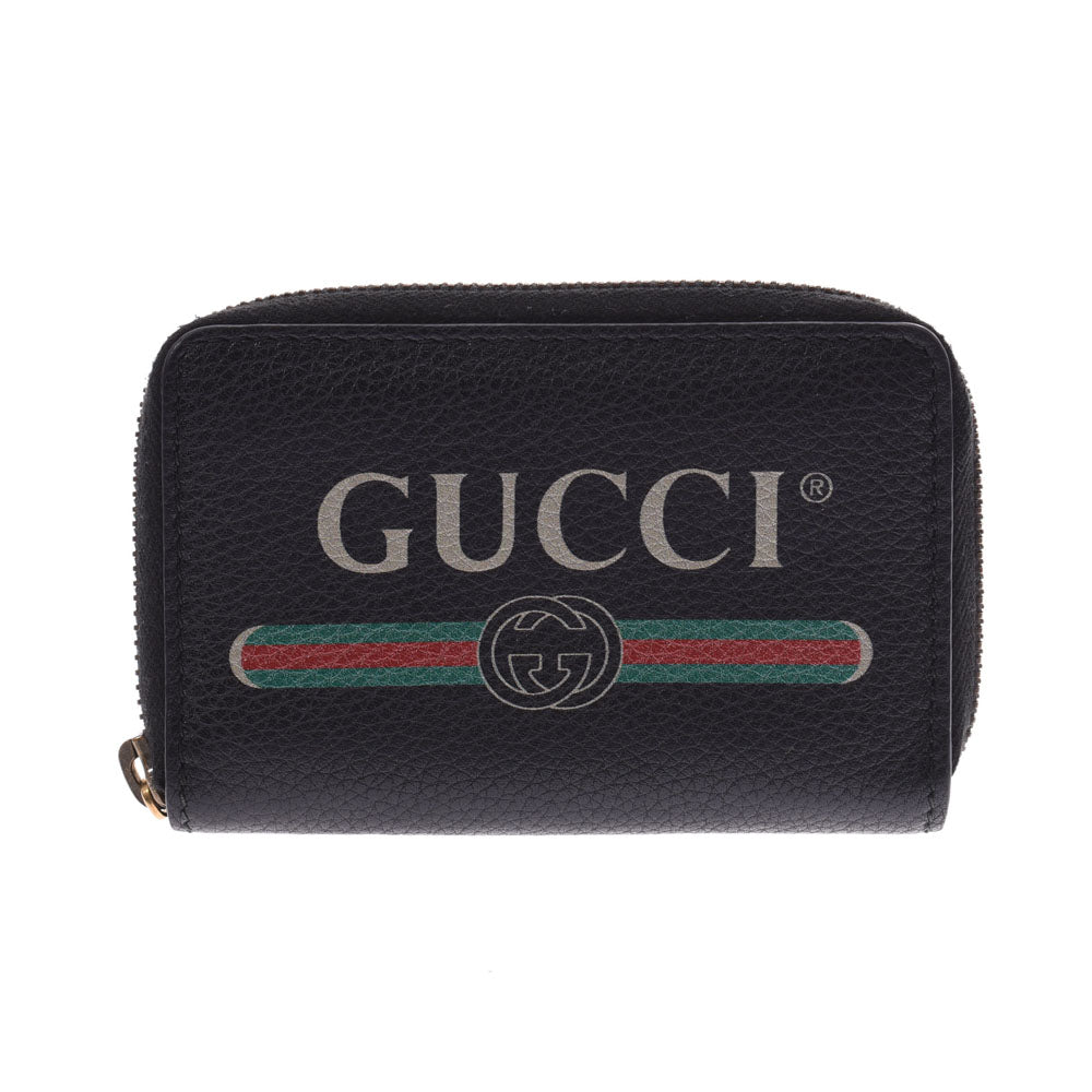 GUCCI グッチ GGプリント 黒 469319 ユニセックス レザー コインケース 新同 中古 