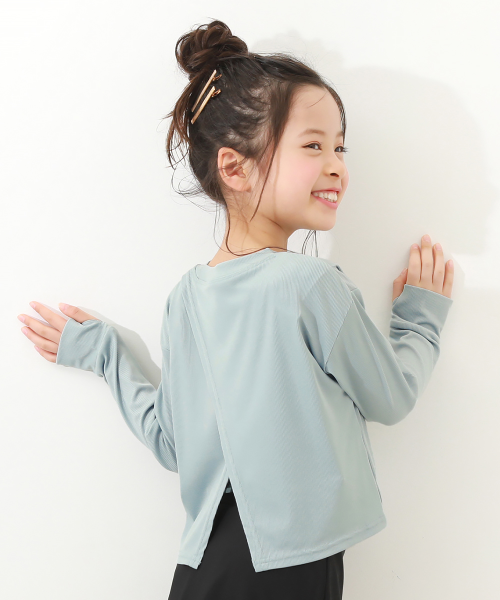 デビロック/バッククロス ラッシュガード 子供服 キッズ 女の子 水着 プールグッズ 長袖ラッシュ･･･