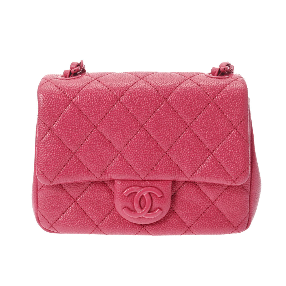 CHANEL シャネル ミニマトラッセ チェーンショルダー ピンク AS1784 レディース キャビアスキン 2WAYバッグ Aランク 中古 