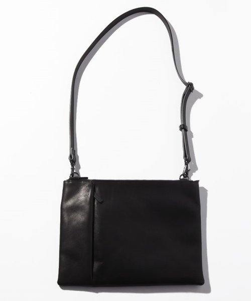 Leather shoulder bag ’grande poche’ sacoche