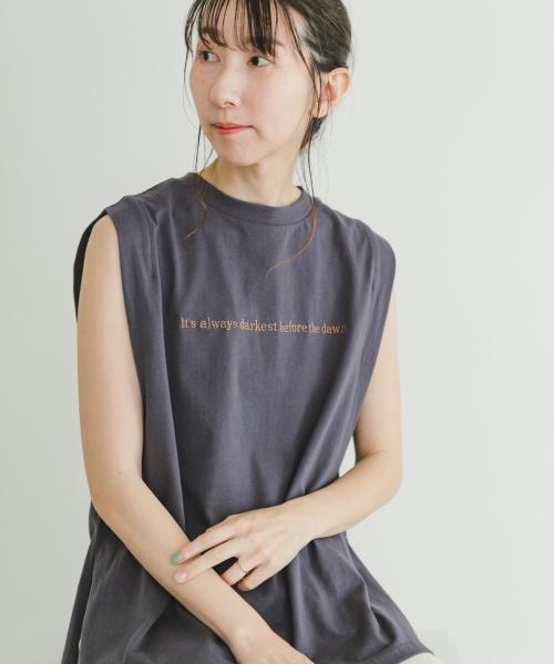 アイテムズ アーバンリサーチ（レディース）/ショルダータックロゴTシャツ