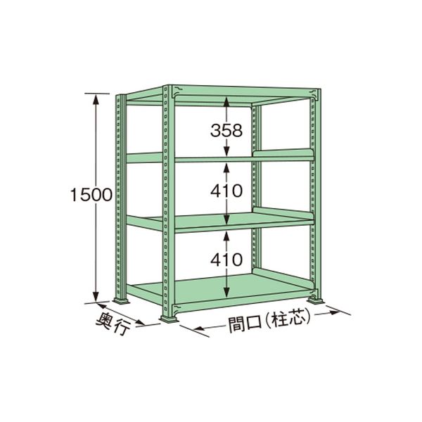 扶桑金属工業 中量ラック MM1512J04T（直送品）