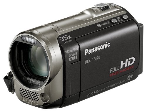 Panasonic デジタルハイビジョンビデオカメラ TM70 ムーンブラック HDC-TM70-K (内蔵メモリ96GB)【中古品】