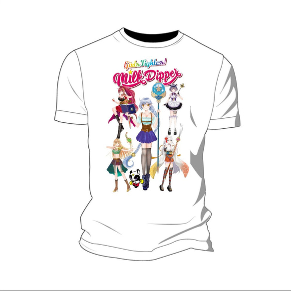 Milk Dipper ミルクディッパー Tシャツ 半袖  メンズ レディース アニメ ファイター 【HIKARU】