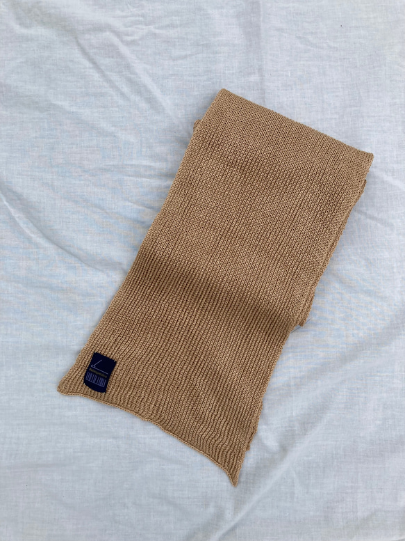 手編み機による　Sophia french-Linen Stole