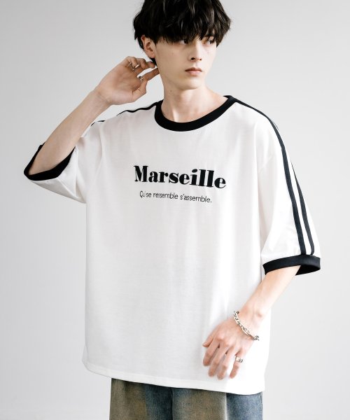 Tシャツ 半袖 メンズ レディース カットソー オーバーサイズ ビッグシルエット リラックス ゆったり モノトーン リンガー クルーネック 刺繍 ハート 袖ライ