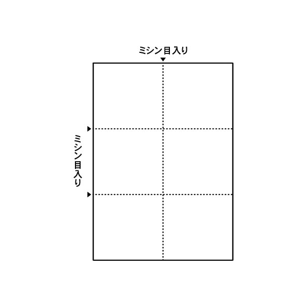 ヒサゴ マルチプリンタ帳票 A4 白紙 6面 100枚 FC91541-FSC2078