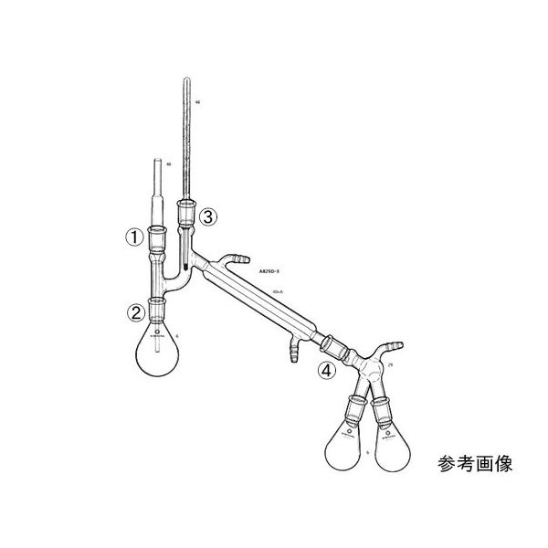 桐山製作所 K字管付リービッヒ蒸留装置 AB25D-3