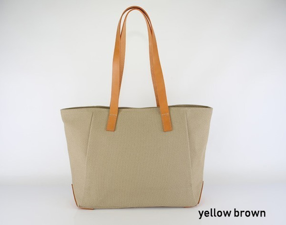 日本最古の帆布　松右衛門帆　Combi tote　yellow brown