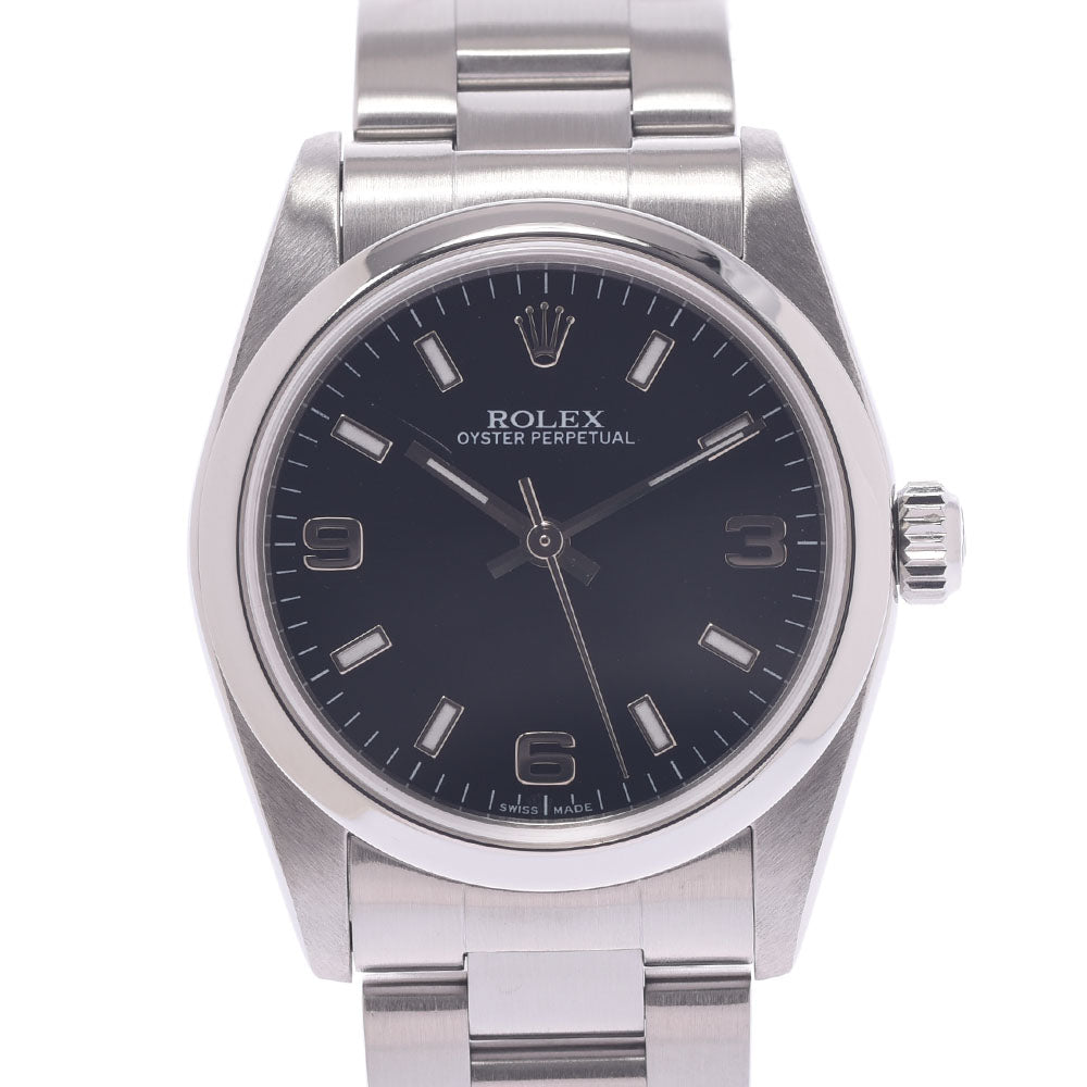 ROLEX ロレックス オイスターパーペチュアル 77080 ボーイズ SS 腕時計 自動巻き 黒文字盤 Aランク 中古 