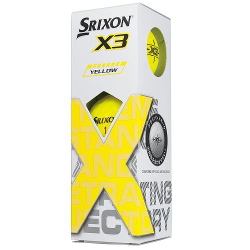 ダンロップ DP3PSNX3 SRIXON X3 スリクソン ゴルフボール 3球入り イエロー