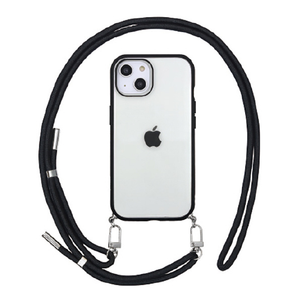 グルマンディーズ iPhone 15/14/13用耐衝撃ケース IIIIFIT LOOP ブラック IFT-154BK