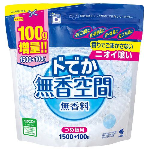 小林製薬 ドでか無香空間 つめ替用無香料 芳香剤・消臭剤 1600g