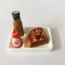 1セット　ブレックファースト　ブランチ　カフェ　ランチ　フード　飲食　ドリンク　スィーツ　ミニチュア　アイテム　ドール用品 ドールハウス