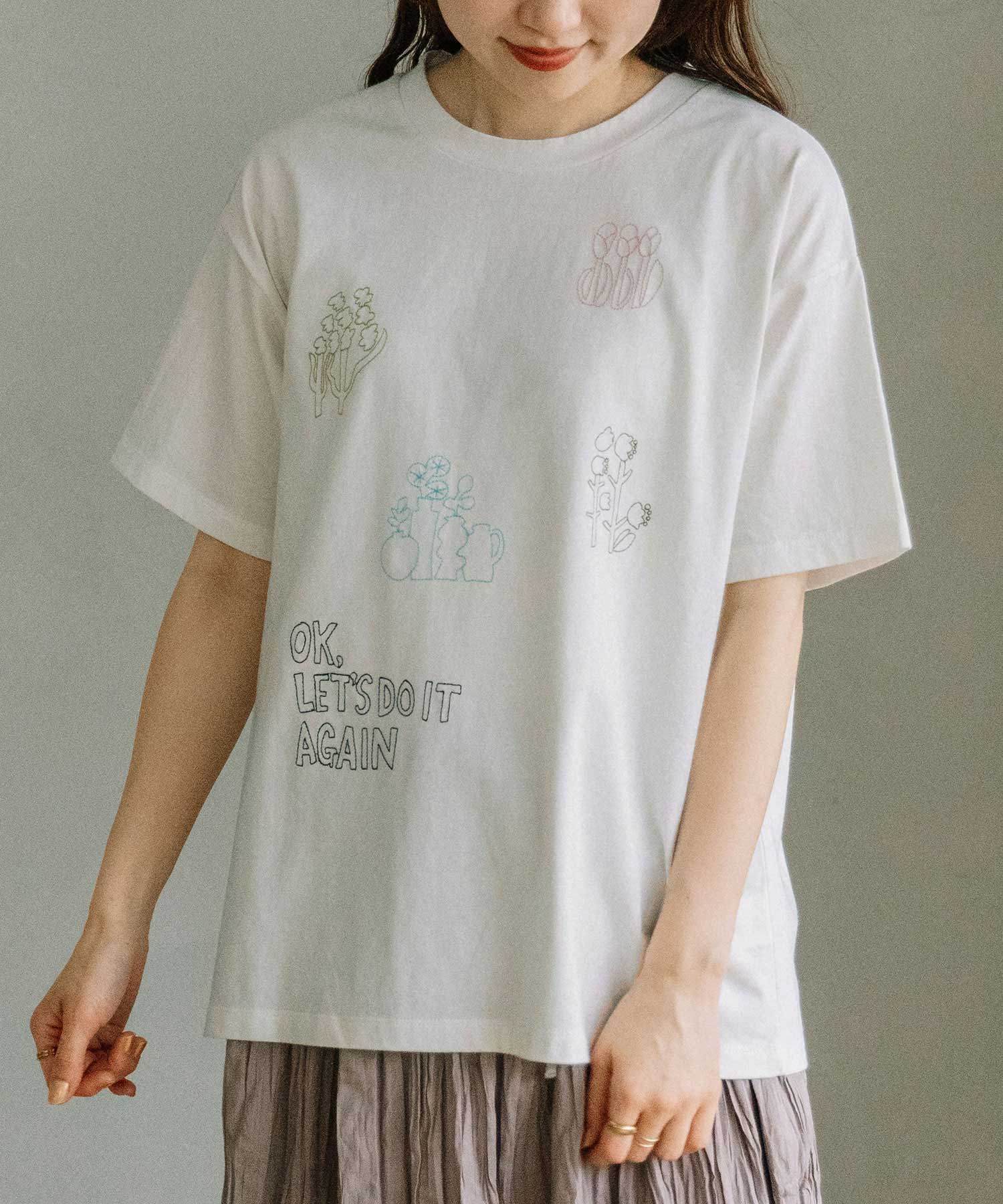 プードゥドゥ/scene線画刺繍Tee