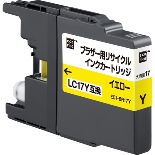 エコリカ ECI-BR17Y LC17Y互換リサイクルインクカートリッジ イエロー