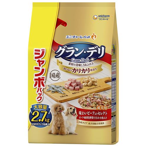 ユニ・チャーム ＧＤ成犬ビーフＪＰ２．７ｋｇ ドッグフード