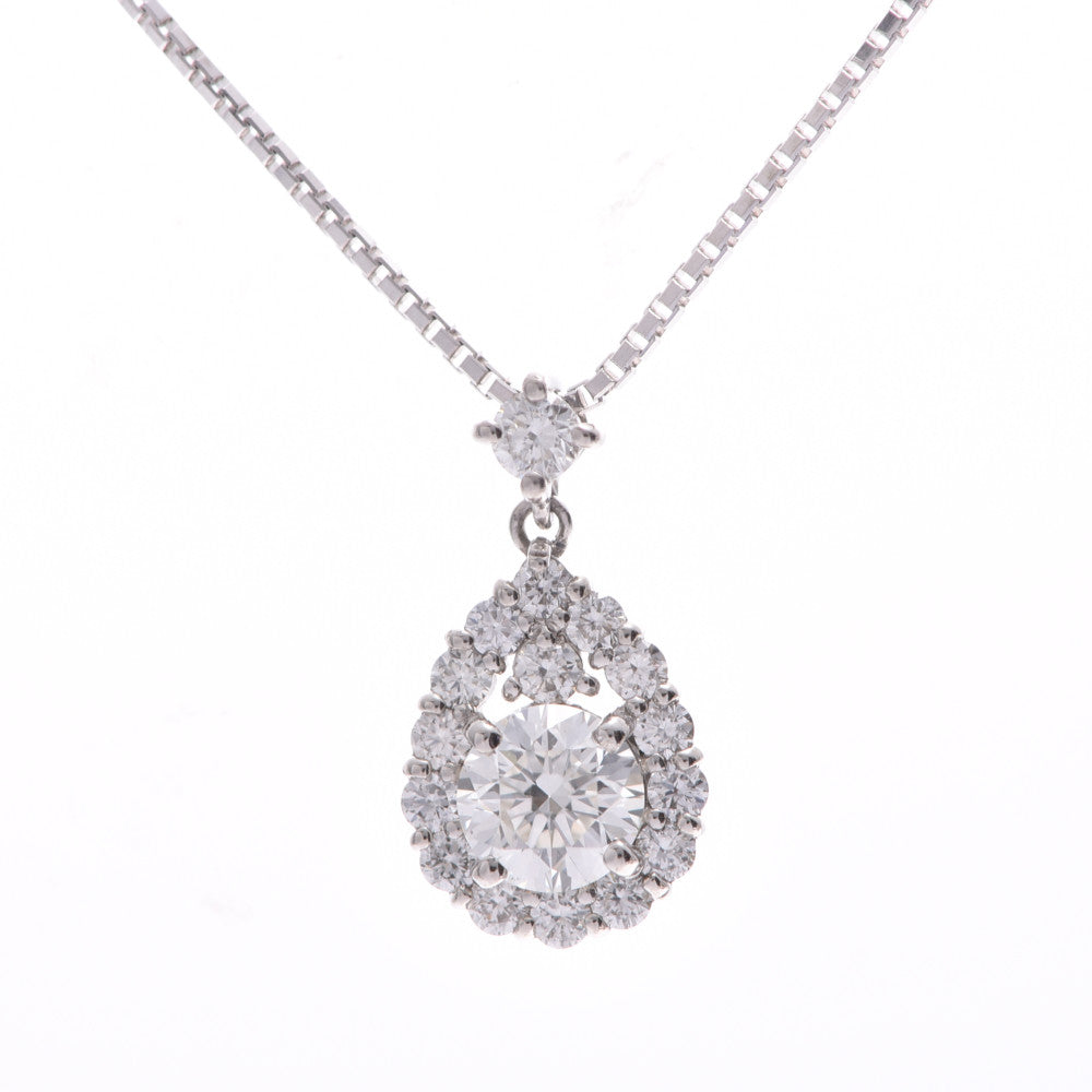 ダイヤ0.308ct G-SI2-VG 0.20ct レディース PT900/PT850 ネックレス Aランク 中古 