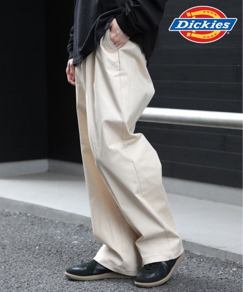 【Dickies / ディッキーズ】ストレッチツイル イージーパンツ ボトムス ユニセックス ロゴ ポイント ワイドパンツ 3178－4230