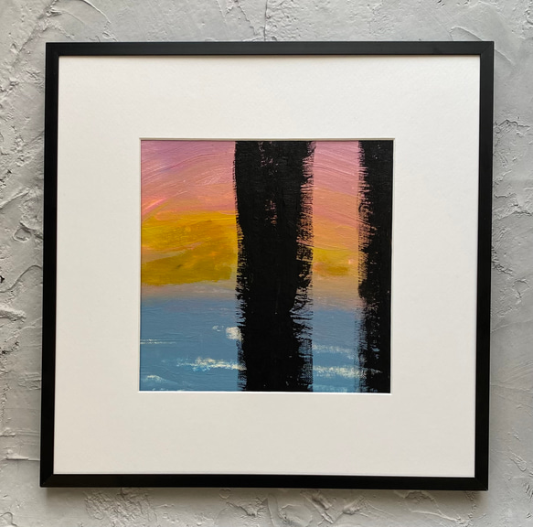 原画/抽象画/モダンアート/現代アート/アクリル画 BRIDGE sunset