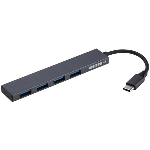 ナカバヤシ UH-C3324GY USB3.2G1Type-C4ポート変換ハブ グレー UHC3324GY