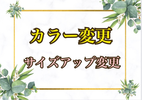 カラー変更代　サイズアップ代　速達等　追加料金