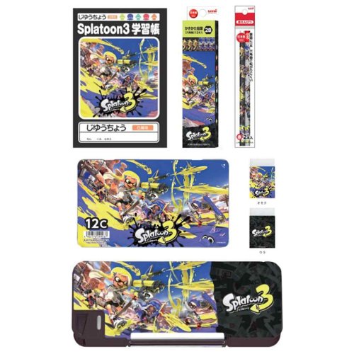 スプラトゥーン3 文房具セット 入学ステーショナリー6点セット 新入学 nintendo 三菱鉛筆 小学生 新学期 プレゼント キャラクター グッズ