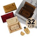 USB 32GB 名入れ 天然木 箱付き 刻印 ギフト プレゼント 誕生日 記念日 名前入り 結婚祝い 出産祝い