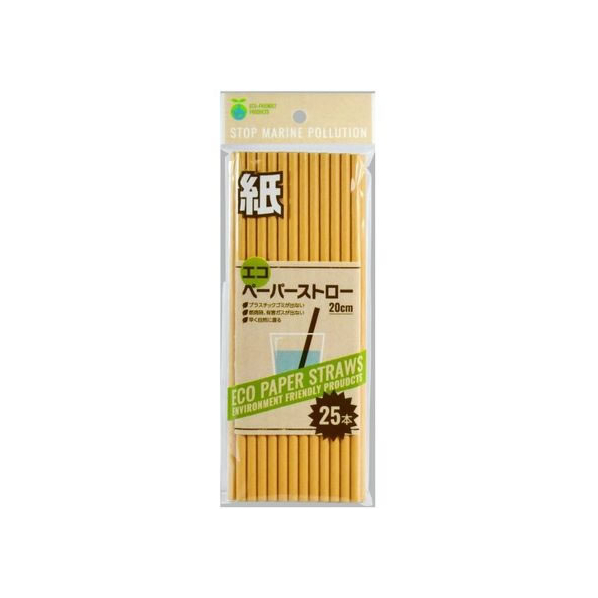 大和物産 Green Select エコペーパーストロー 25本入 FC064NR