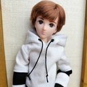 1/6人形用服白色フード付きスウェットシャツピュアニーモ男の子XL