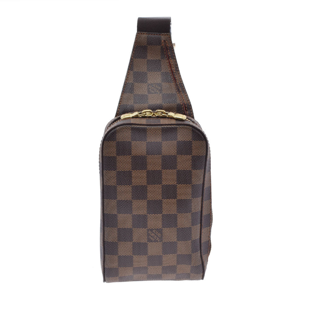 LOUIS VUITTON ルイヴィトン ダミエ ジェロニモス ブラウン N51994 ユニセックス ダミエキャンバス ボディバッグ Aランク 中古 