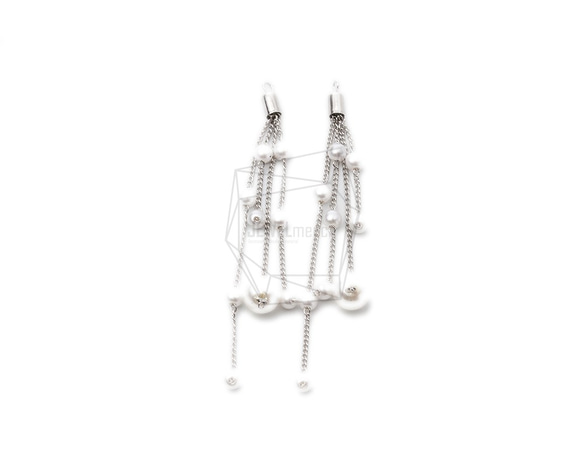 ERG-1221-R【2個入り】パールタッセルチャーム,Pearl Tassel Earring Charm