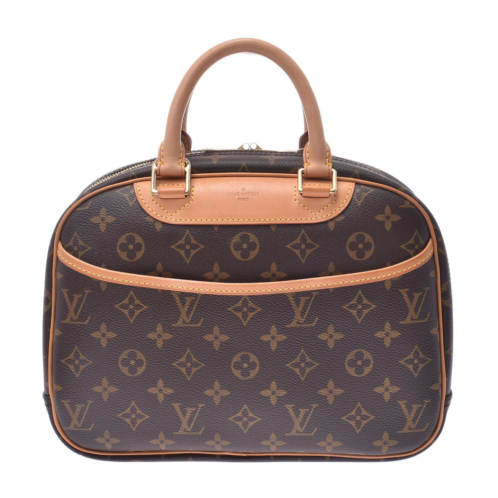 LOUIS VUITTON ルイヴィトントゥルーヴィル  14145 ブラウン ユニセックス モノグラムキャンバス ハンドバッグ M42228  中古