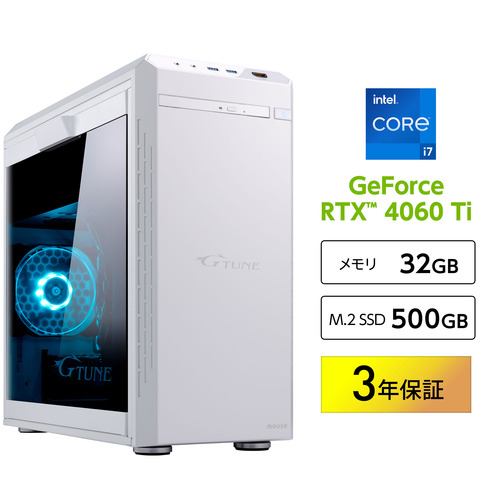 マウスコンピューター G-Tune ゲーミングパソコン DGI7G6TYD25DNHW3[ Core i7-14700F | 32GB | 500GB | Windows 11 Home | ホワイト]