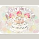 ポストカード４枚セット　Happy Birthday　(spc-028)