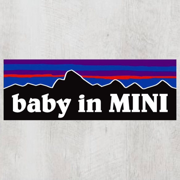 P【baby in MINI/ベビーインミニ】マグネットステッカー　ベビーインカー